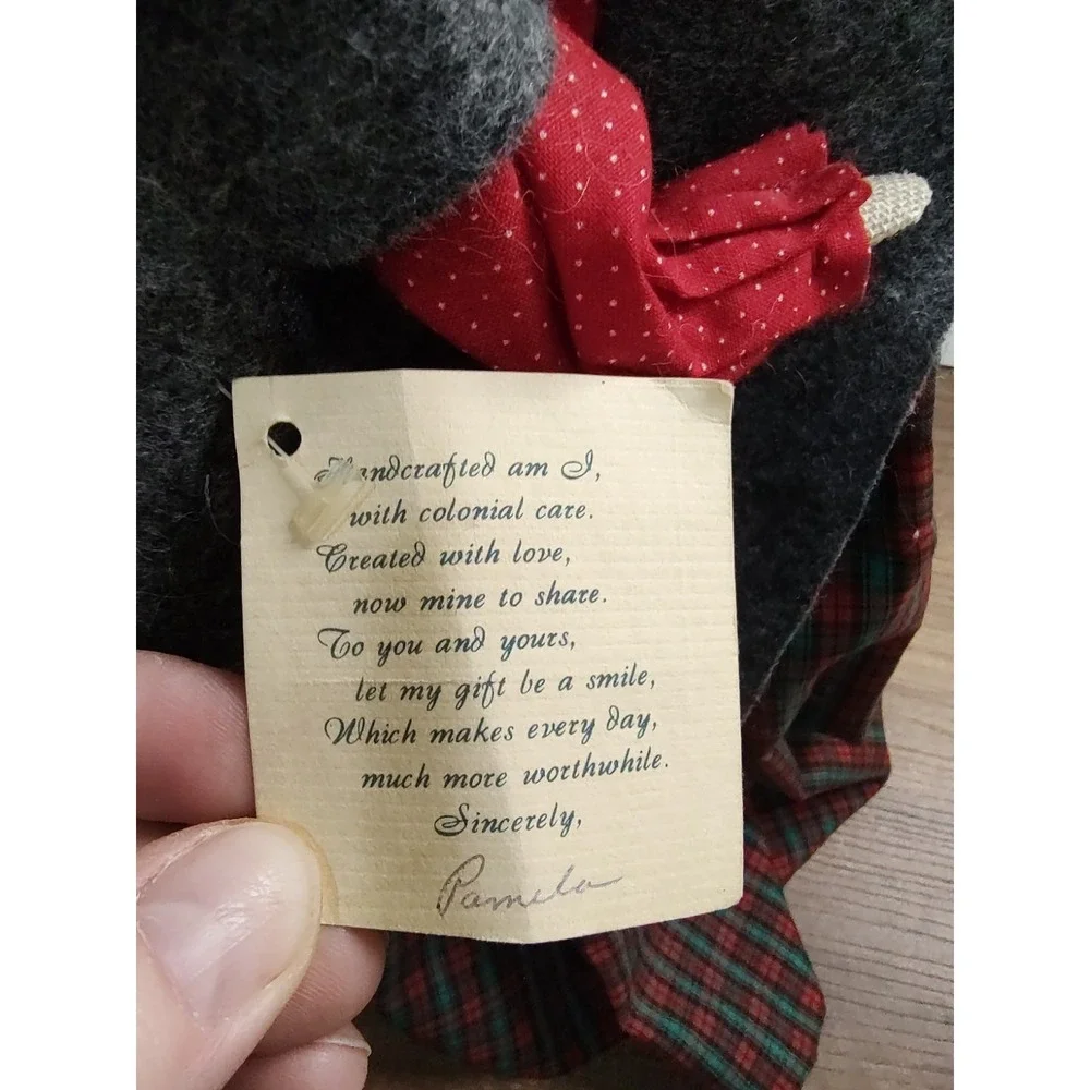 Vintage Pine Baroness Handcrafted Colonial Style Doll Seamstress Folk Art